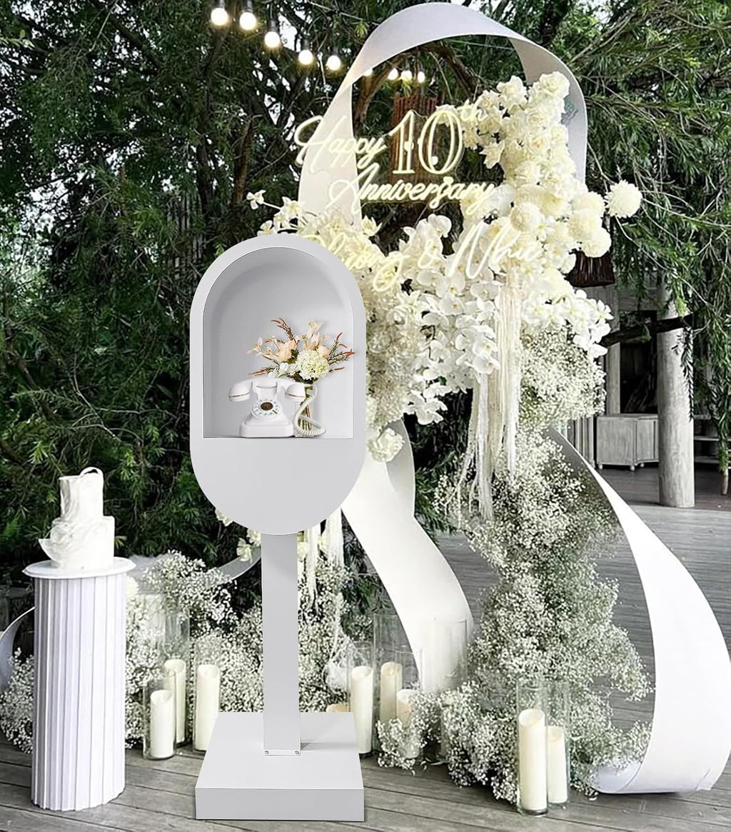Romantic Audio Guest Book Phone Booth Audio Guestbook Telephone Stand for Wedding Birthdays Party Graduation Baby Shower Christmas Special Occasions Decoration