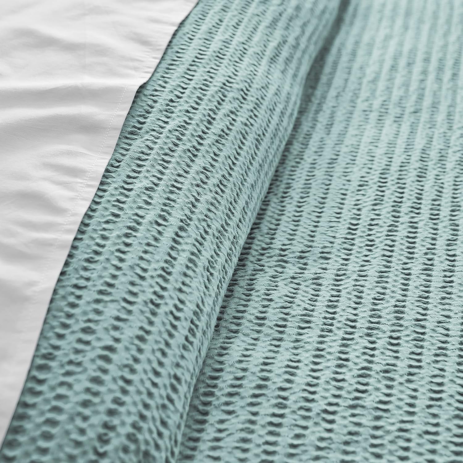 Levtex Home - Cloud Waffle Blue Haze Duvet Cover Set - Full/Queen Duvet Cover + Two Standard Pillow Cases - Waffle Weave - Blue Haze - Duvet Cover (90 x 94in.) and Pillow Case (26 x 20in.) - Cotton