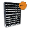 Titan Industrial Supply- 5,445 pcs Grade 5 Coarse Hardware Assortment Kit with Hex Cap Screws, Hex Nuts, Nylon Locknuts, Washers, & Two Durham 40 Hole Metal Bin