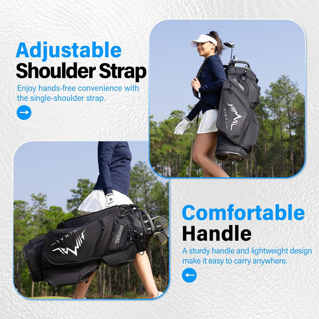 uniHimal 14-Way Golf Cart Bag, Full Length Premium Golf Bag for Men with Cooler Pocket, Handles and Rain Cover