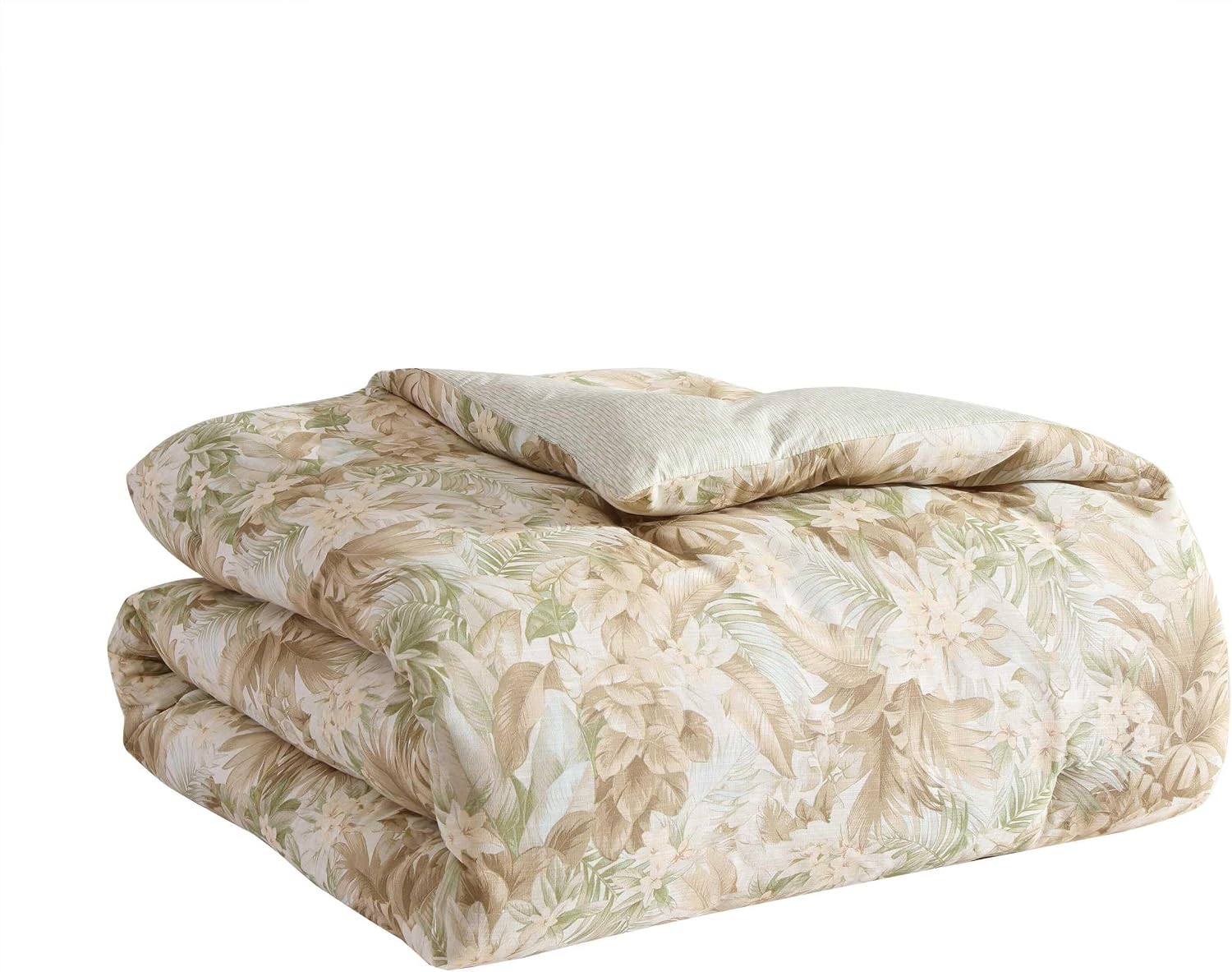 Tommy Bahama - King Comforter Set, Naturally Soft Cotton Weave Bedding w/Matching Pillowcases, Medium Weight, 3 Piece Bed Sets (Palm Paradise Green)