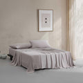 Calvin Klein - King Size Sheets Set, Naturally Soft Cotton-Blend Melange Jersey Bedding - Bed Sheets with Matching Pillowcases & Fitted Sheet (Modern Cotton Melange Brown)