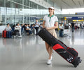 A99 Golf Travel Bag CarryOn Rolling Wheel Golf cart Bag case with TSA Lock and Protection Cover, Protect Your Club for Safe Transport