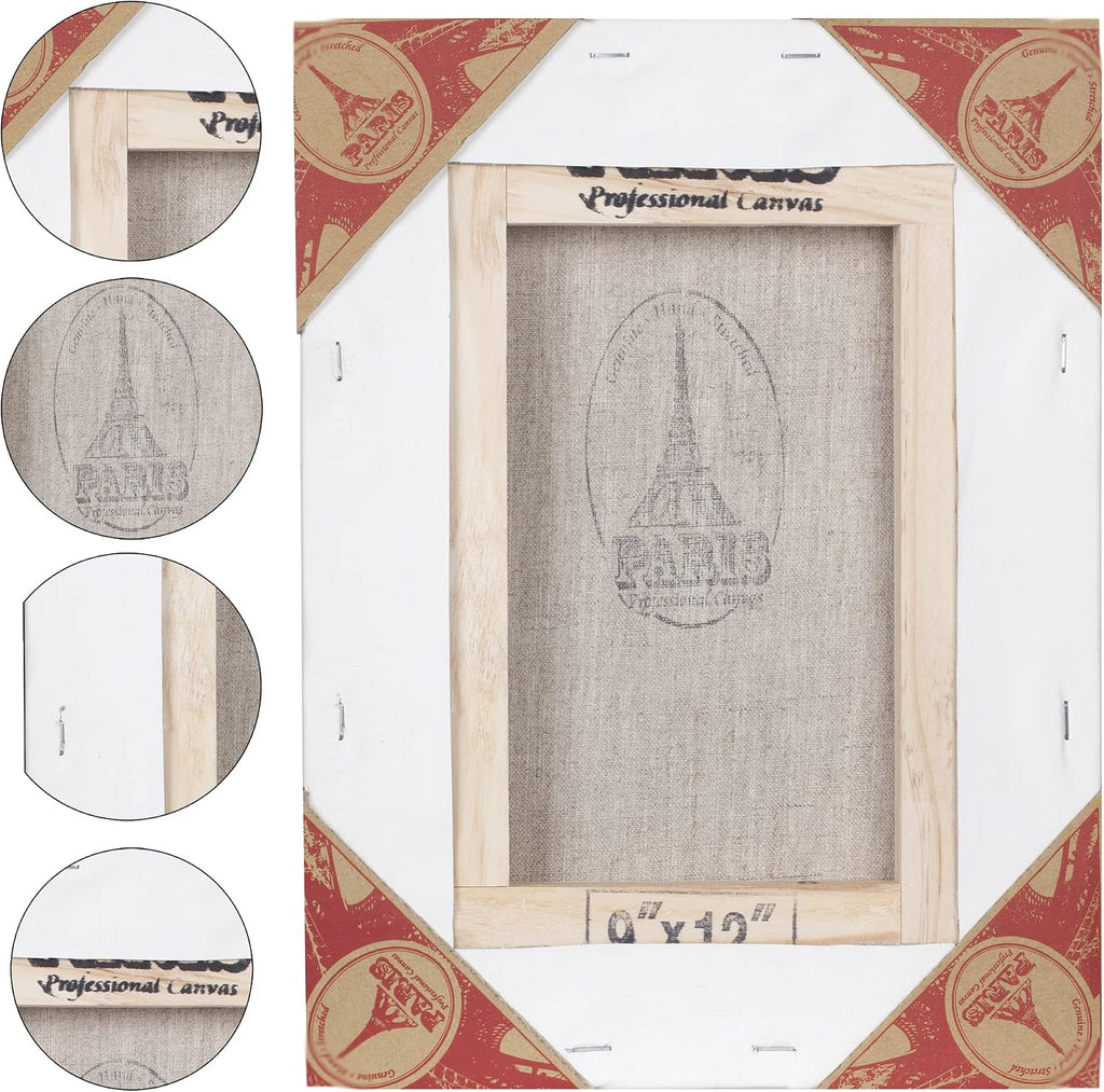 Creative Mark Paris Oil Primed Artists' Ultimate Stretched Linen Canvas - Premium Heavy Duty European Style Linen Canvas 3-Packs for Professional Artists, Oils, Archival Work & More! - 18x24