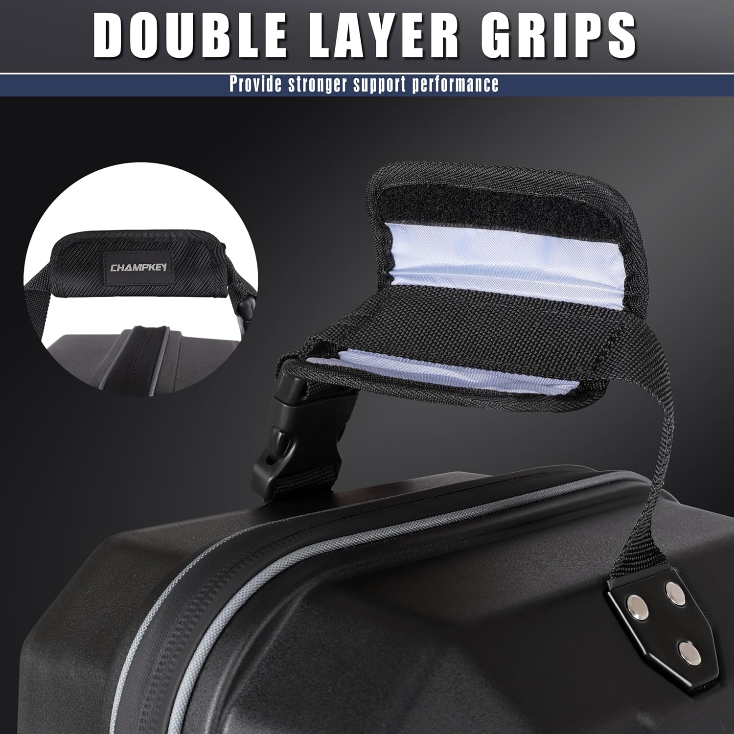 CHAMPKEY Premium Soft-Padded Golf Travel Bags for Airlines - Travel Golf Gags for Airlines with Premium Oxford Fabric and Oversized Wheels