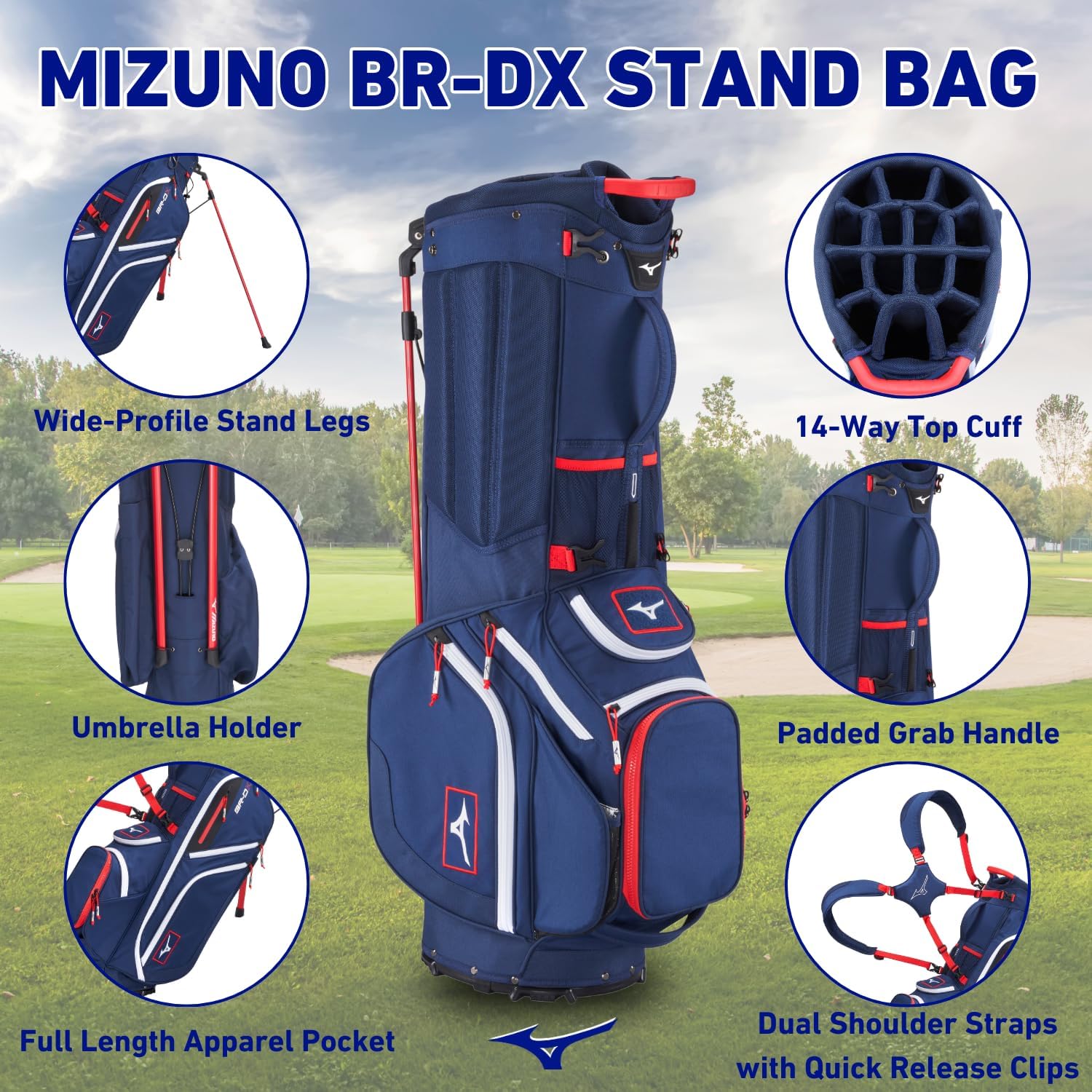 Mizuno BR-DX 14-Way Hybrid Stand Golf Bag