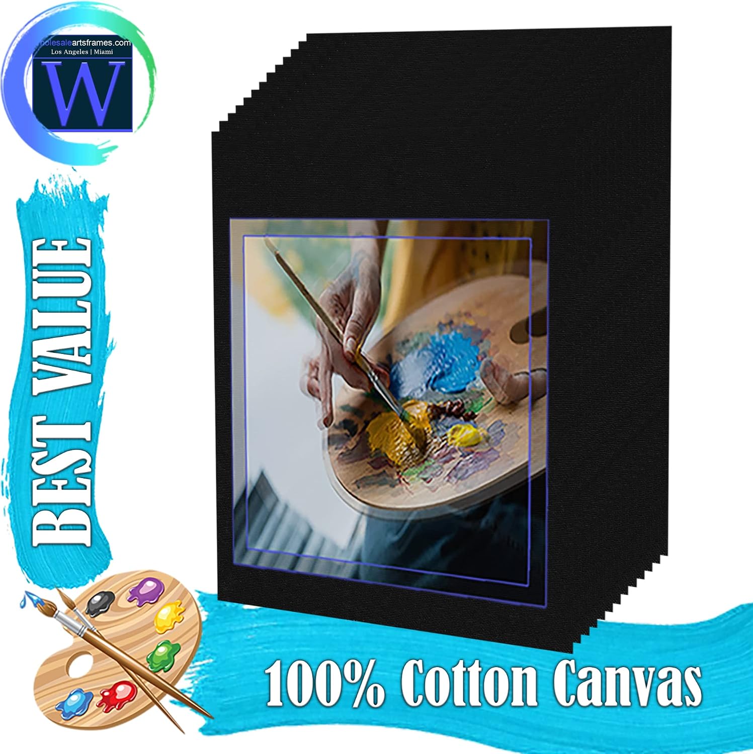 11x14 Black Canvas Boards for Painting Bulk 100 Pack.Paint Canvases for Painting Art.Artist Blank Canvases for Painting 11x14 Canvas Panels.Quality Acid Free Primed Canvas Boards for Acrylic,Oil etc