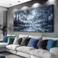 FUHAIHUA Large Canvas Wall Art For Living Room Wall Decor For Bedroom Office Decoration Black And White Wall Painting Forest Landscape Picture Hotel Artwork Poster Home Decor Ready to Hang 30X60 In