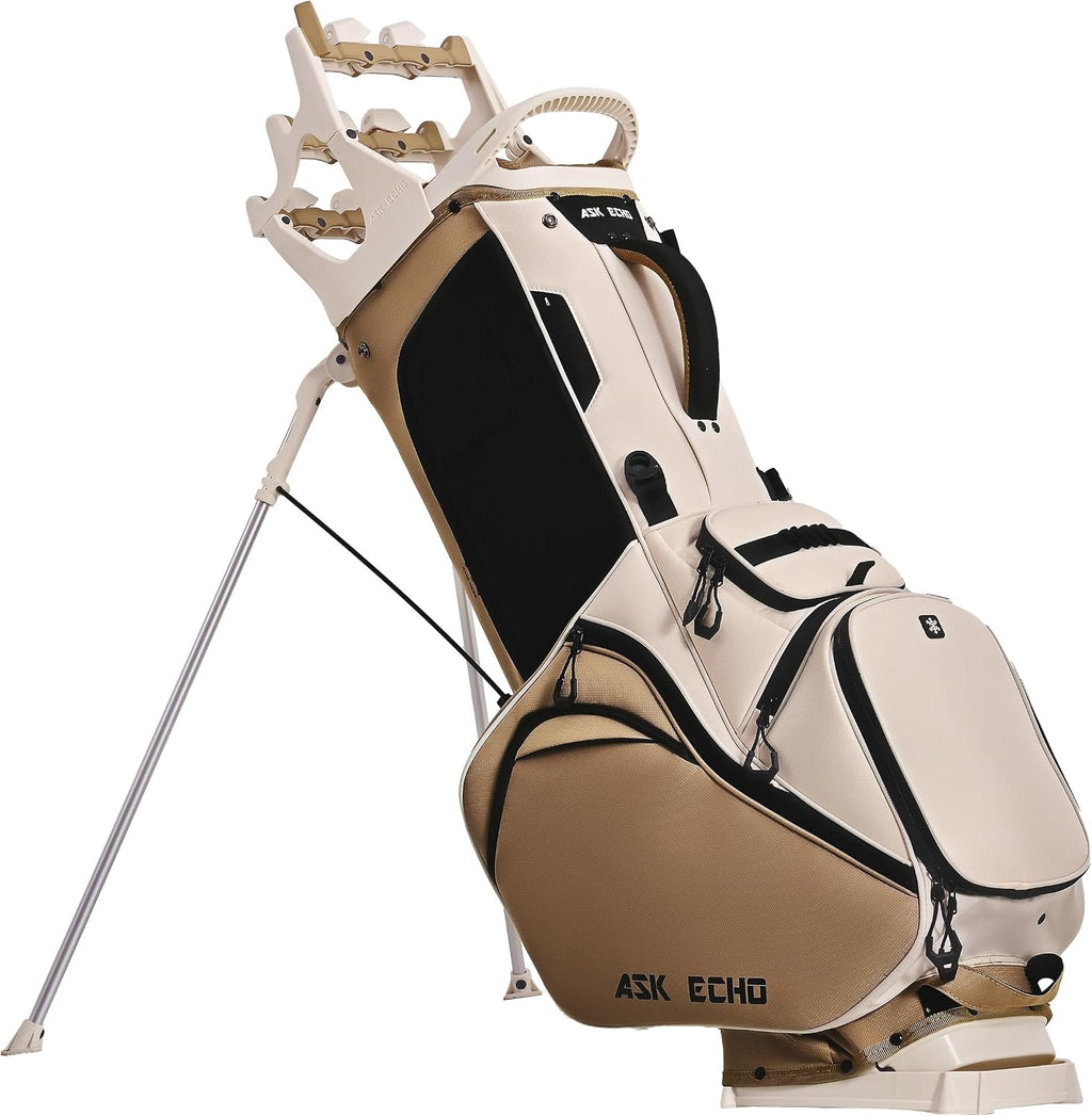 ASK ECHO Golf ST-14 Hybrid Stand Bag with 14 Way Full Length Dividers & Quick Putter Clip