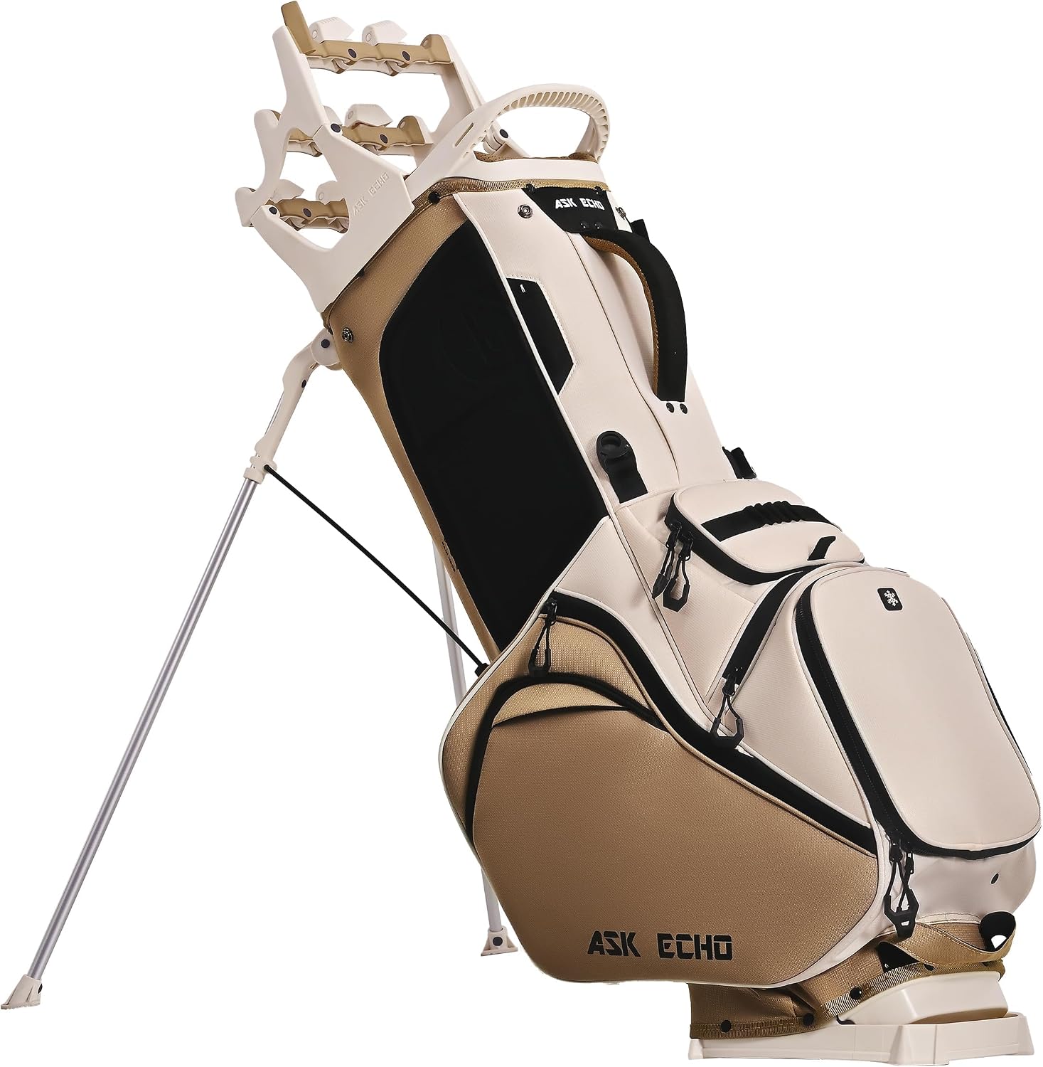 ASK ECHO Golf ST-14 Hybrid Stand Bag with 14 Way Full Length Dividers & Quick Putter Clip