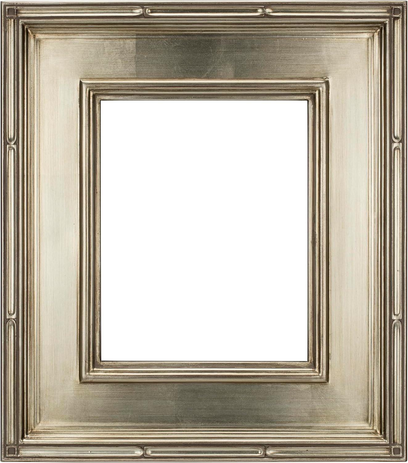 Creative Mark Museum Plein Aire Ornate Picture Frame - 18x36 - Silver Leaf - Pack of 1, High-End Antique Style Frames - Open Back with No Glass or Backing