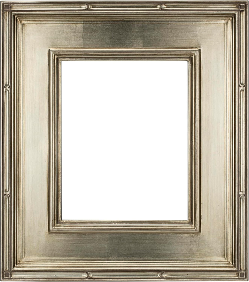 Creative Mark Museum Plein Aire Ornate Picture Frame - 18x24 - Silver Leaf - Pack of 1, High-End Antique Style Frames - Open Back with No Glass or Backing
