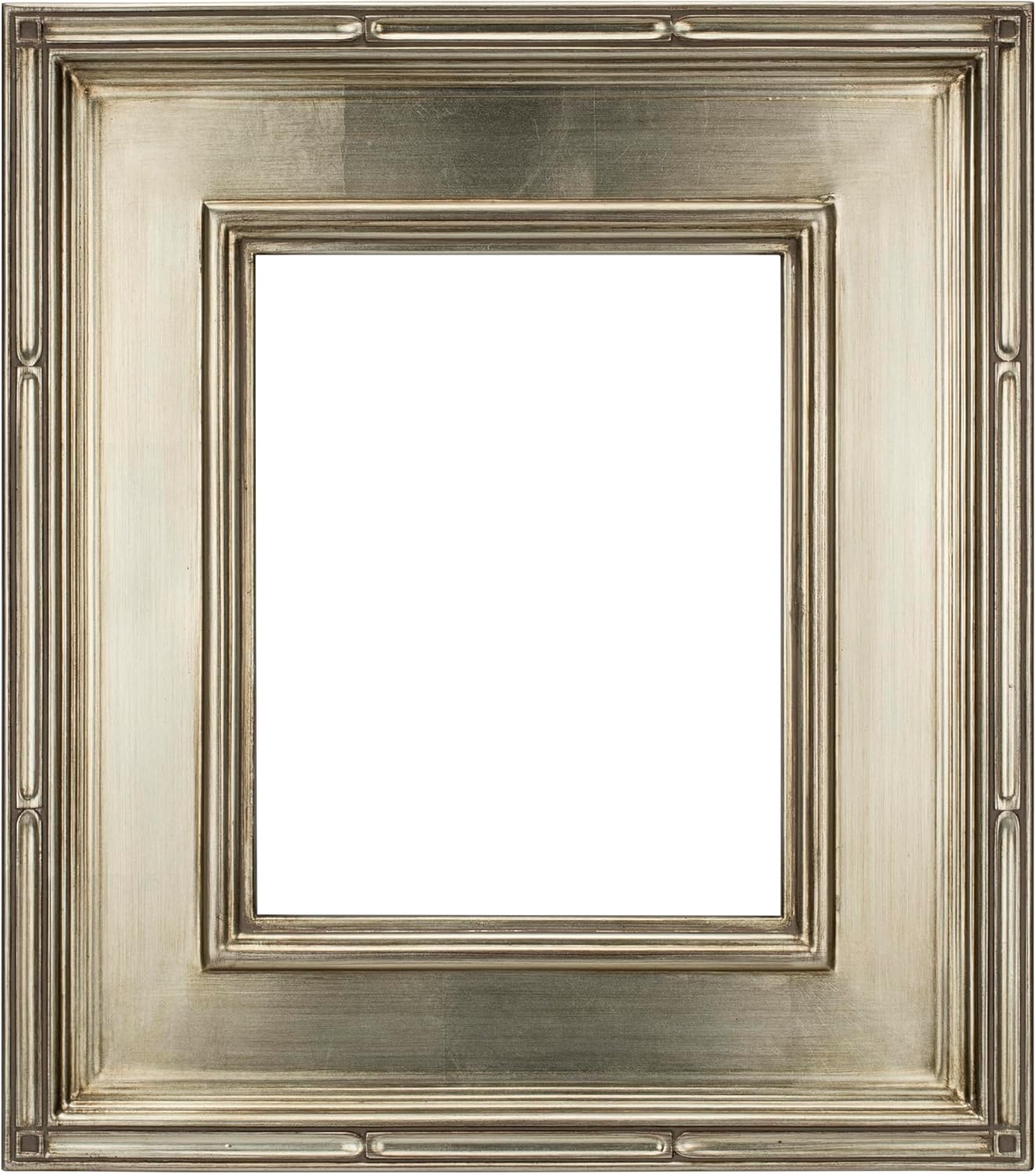 Creative Mark Museum Plein Aire Ornate Picture Frame - 18x24 - Silver Leaf - Pack of 1, High-End Antique Style Frames - Open Back with No Glass or Backing