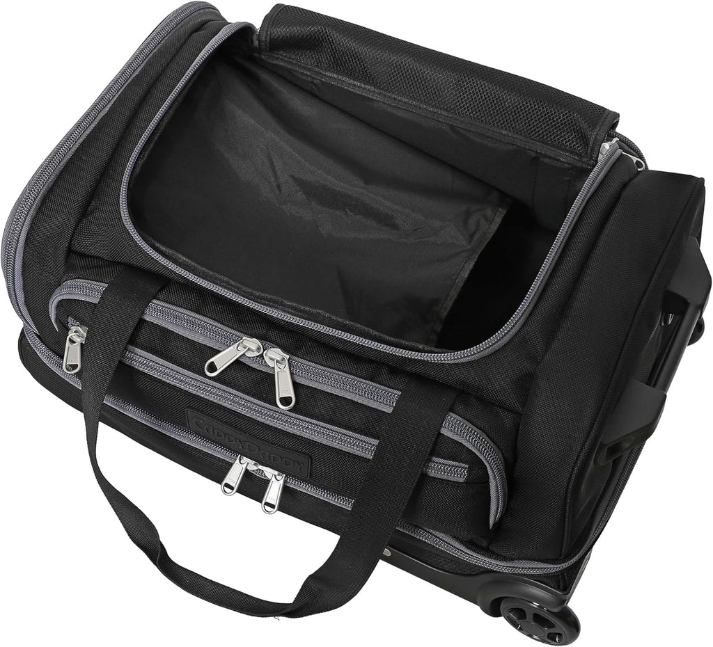 CaddyDaddy First Class Military Grade Ballistic Nylon Travel Cover with EVA Dense Foam Top Padding 2 Year Full Replacement Coverage Self Standing Base XL Wheels Case for Transporting Clubs on Airlines