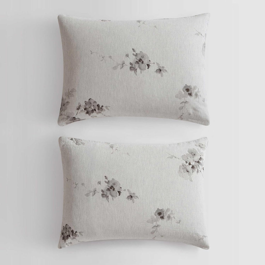 Calvin Klein - King Comforter Set, Floral Inspired Soft Bedding with Matching Shams, Oeko-Tex Certified (Aquarelle Floral Grey, King)