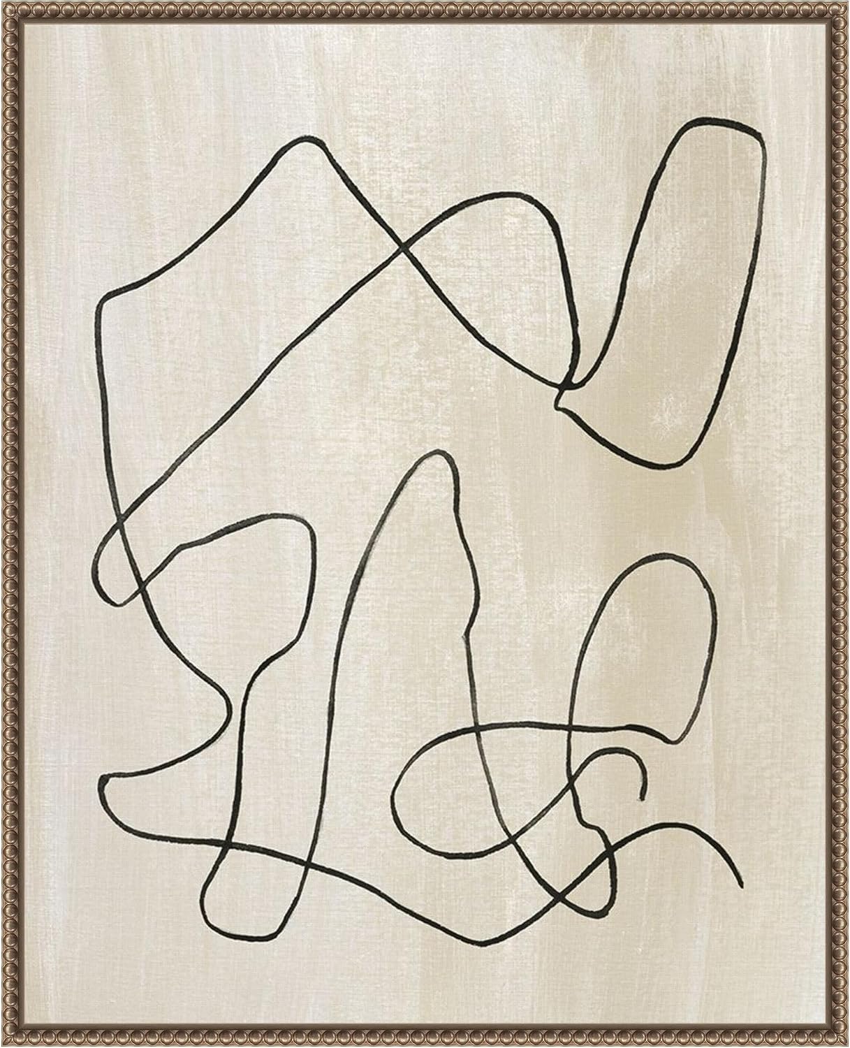 Amanti Art Framed Canvas Wall Art 28x23 Bound II by Melissa Wang, Framed Wall Art Canvas, Abstract Artwork, Traditional Decor, Medium Poster Painting for Living Room, Bedroom, Bathroom, Kitchen,