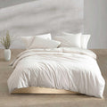 Calvin Klein - Twin/Twin XL Comforter Set, Modern Cotton Washed Percale Bedding with Matching Shams, Oeko-Tex Certified (Washed Percale Beige, Twin/Twin XL)