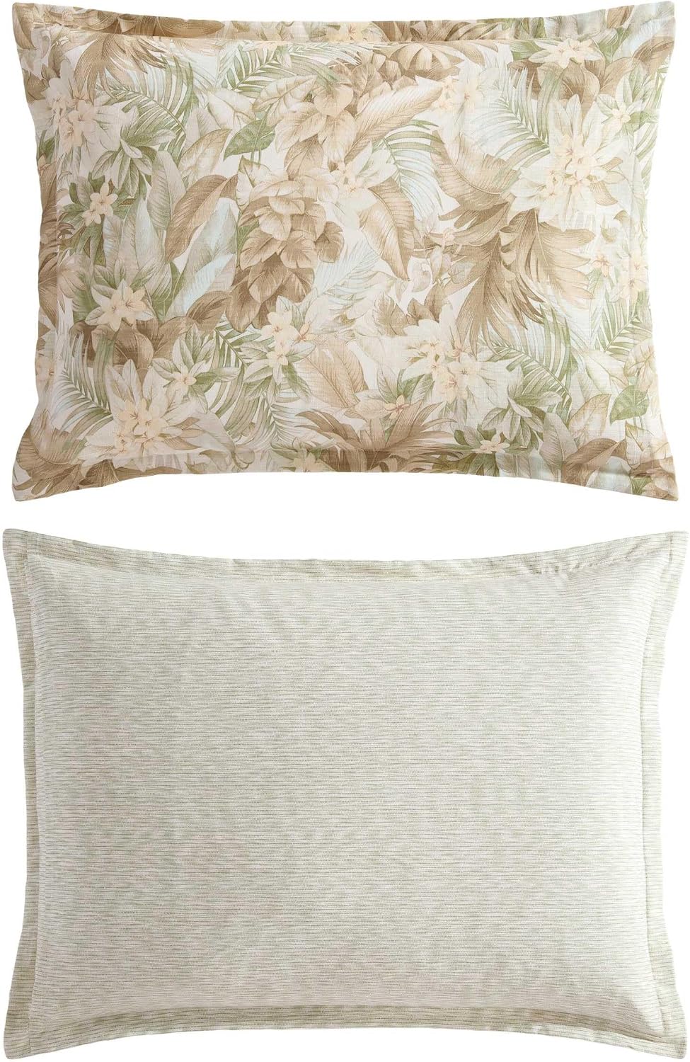 Tommy Bahama - King Comforter Set, Naturally Soft Cotton Weave Bedding w/Matching Pillowcases, Medium Weight, 3 Piece Bed Sets (Palm Paradise Green)