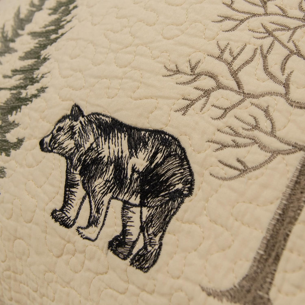 Donna Sharp King Bedding Set - 3 Piece - Bear Creek Cotton Lodge Quilt Set with King Quilt and Two King Pillow Shams - Fits King Size Beds - Machine Washable