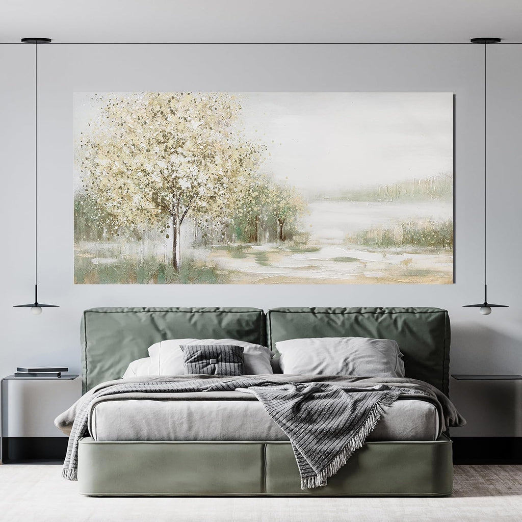 Canvas Wall Art Decor Oversized Green Wall Art for Living Room Natural Landscape Wall Art Decor Canvas Art Wall Decorations Large Wall Art Prints For Walls Home Office Wall Decor 35'X70'