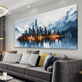 QSQ New York City Canvas Art Wall Decor Modern Abstract Wall Art For Living Room Office Bedroom Abstract Art Paintings Picture For Bedroom Home Wall Decor Chicago Artwork For Walls 29 × 58 In