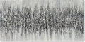 Art 24x48 Inch Minimalist Art Painting Hand-Painted Black and White Wall Art Textured Oil Painting Modern Abstract Art Home Wall Decoration