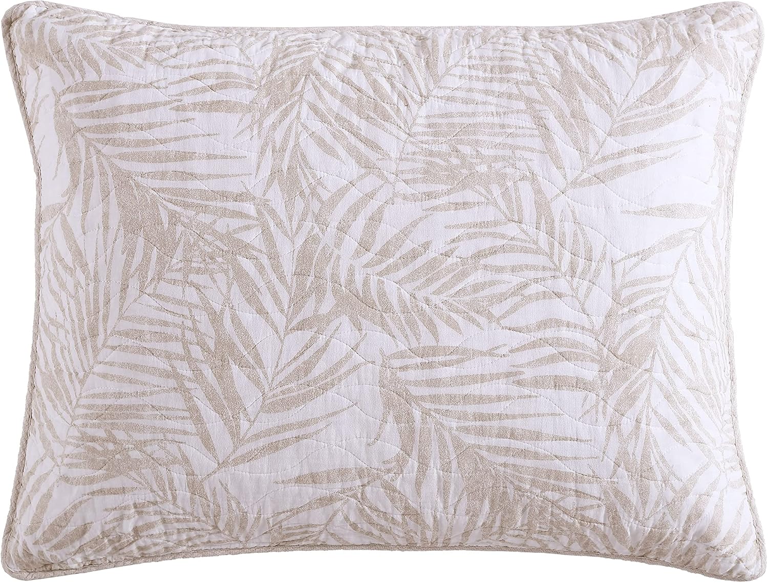 Tommy Bahama - Twin Quilt Set, Reversible Cotton Bedding with Matching Sham, Pre-Washed for Added Softness, Dorm Essentials (Palmday Beige)