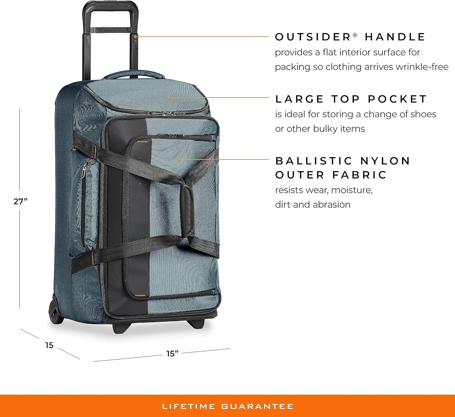 Briggs & Riley Travel Duffel Bag - Weekender & Overnight Luggage for Women & Men, Softside Bag - ZDX Collection
