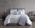 Riverbrook Home 100% Polyester Comforter Set, King, Bergen - Blue/Gray, 10 Piece Set