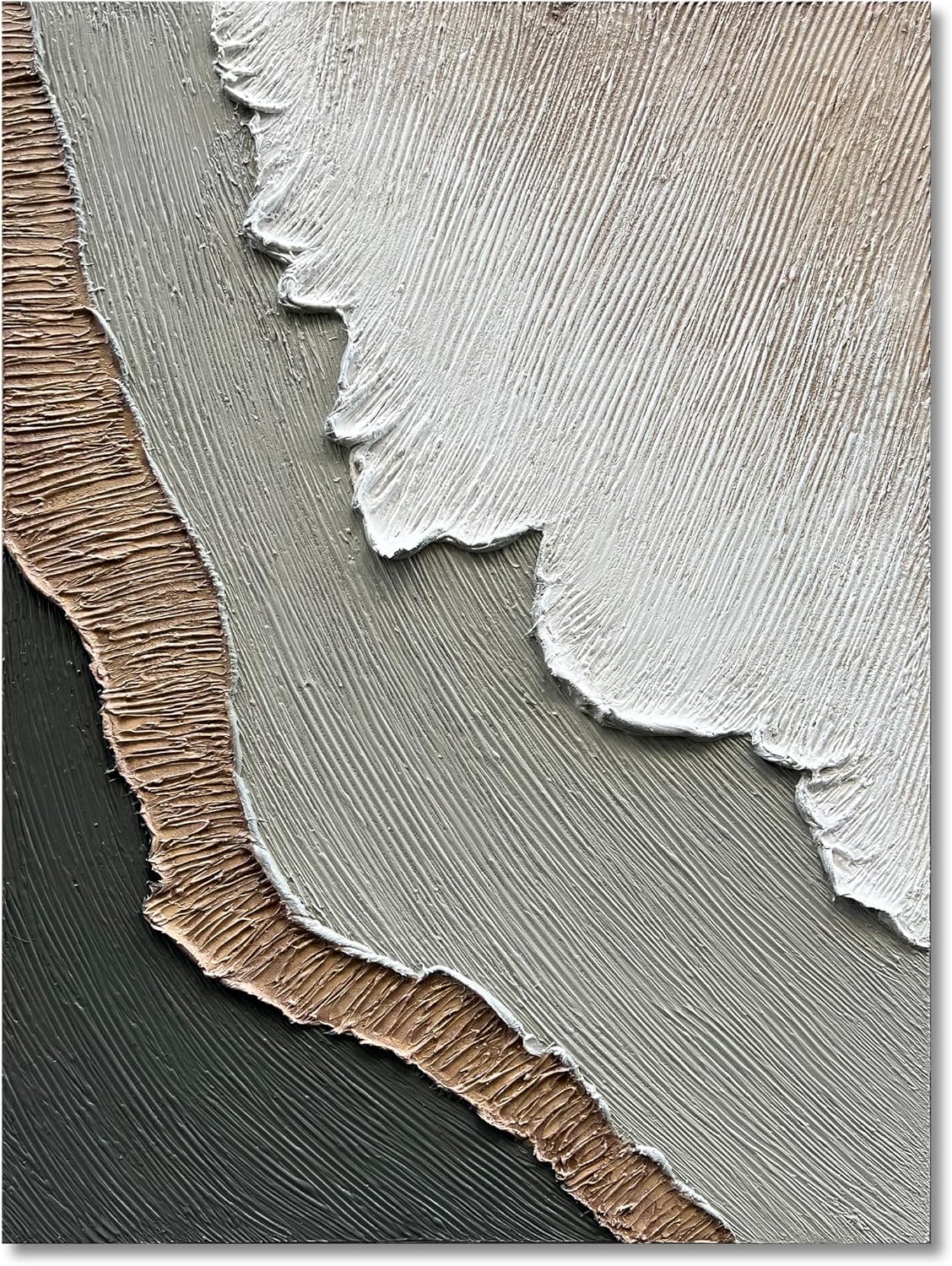 NANKAI Art Hand-Painted Beach Wave Landscape Oil Painting 40x28 Inch Abstract Wall Decorative Art