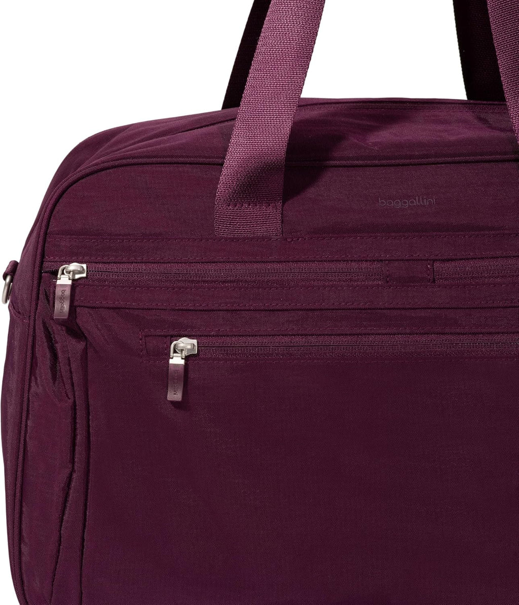 Baggallini Weekender Expandable Duffel - Lightweight 11x17 Inch Overnight Travel Bag