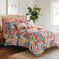 Levtex Home - Rhapsody Comforter Set - King/Cal King Comforter (106x94in.) and 2 King Shams (20x36in.) - Paisley Floral - Reversible - Cotton