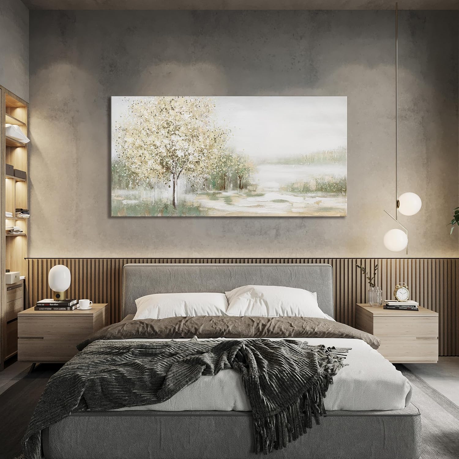 Canvas Wall Art Decor Large Green Wall Art for Living Room Natural Landscape Wall Art Decor Canvas Art Wall Decor Oversized Wall Art Prints for Room Bedroom Office Decor 29'X58'
