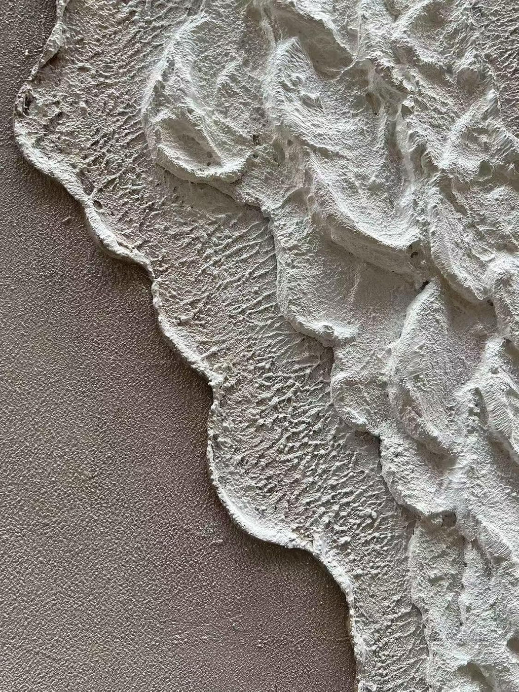 Art Hand-Painted Beach Wave Landscape Art Oil Painting with White Texture Abstract Style for Home Wall Decoration. 40x28 inches