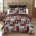 Donna Sharp Full/Queen Bedding Set - 3 Piece - Bear Peak Cotton Lodge Quilt Set with Full/Queen Quilt and Two Standard Pillow Shams - Fits Queen Size and Full Size Beds - Machine Washable