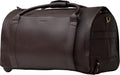 Wool & Oak - NOVA Large Duffle Bag with Wheels - Carry On Garment Duffle Bags for Travel, Overnight, Hospital, Travel Bags for Women & Men with Shoe Compartment & Tech Pocket (Leather, Chocolate)
