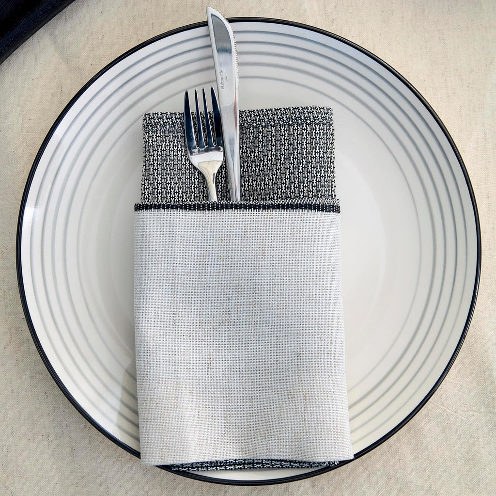 Earth & Clay Zeke 24-Piece Dinnerware Set Earthenware, Plates and Bowls Set, Dishwasher and Microwave Safe Dishes, Dish Set for 8, Grey