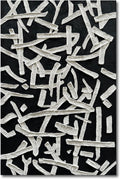 NANKAI Art Hand Painted Oil on Canvas in Black and White Modern Abstract Minimalist Oil Painting Home Wall Art Deco 45x30 inches