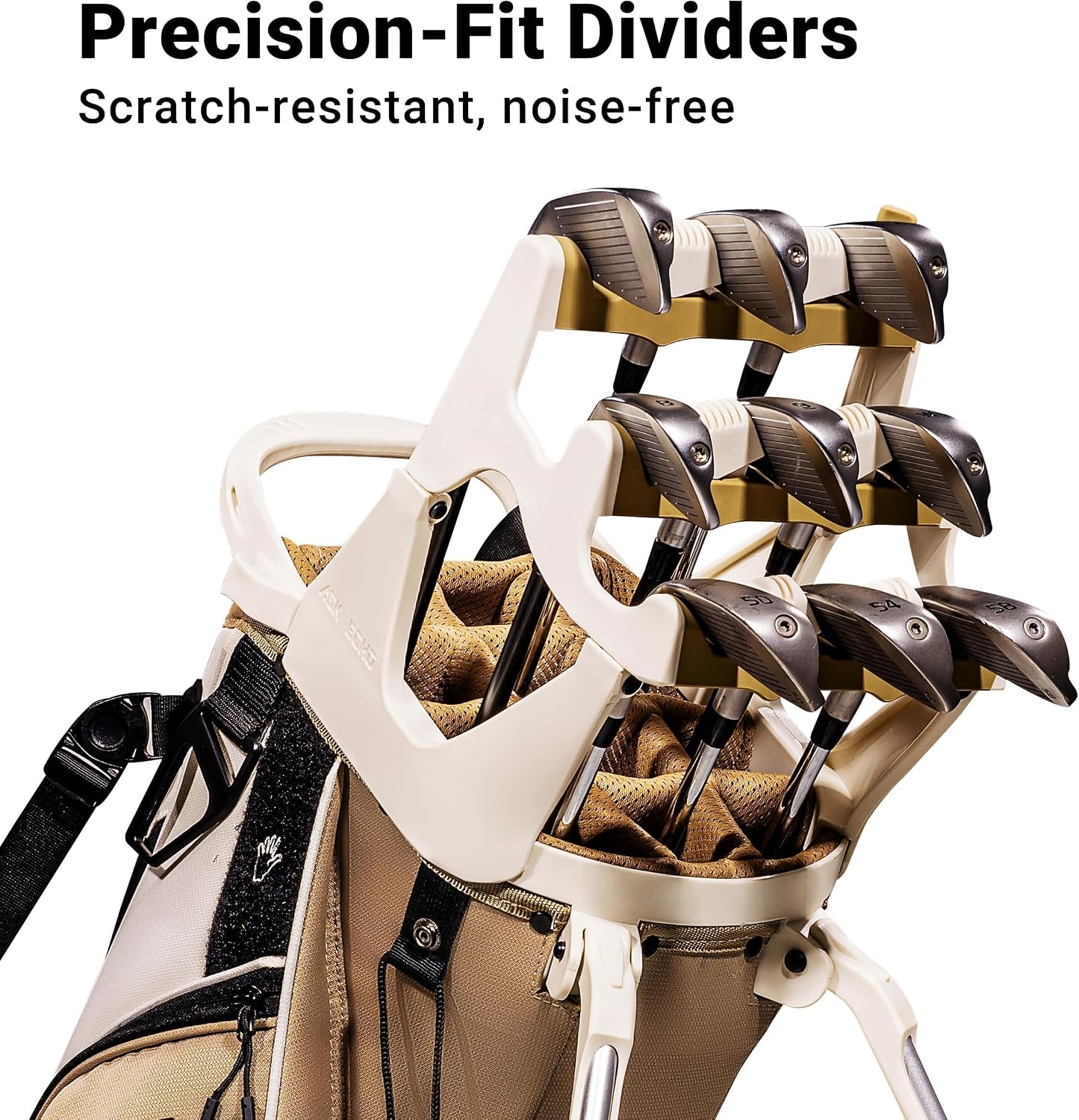 ASK ECHO Golf ST-14 Hybrid Stand Bag with 14 Way Full Length Dividers & Quick Putter Clip