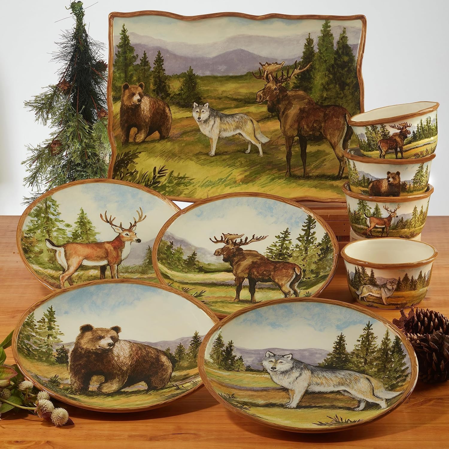 Certified International Mountain Summit 16pc Dinnerware Set, Service for 4