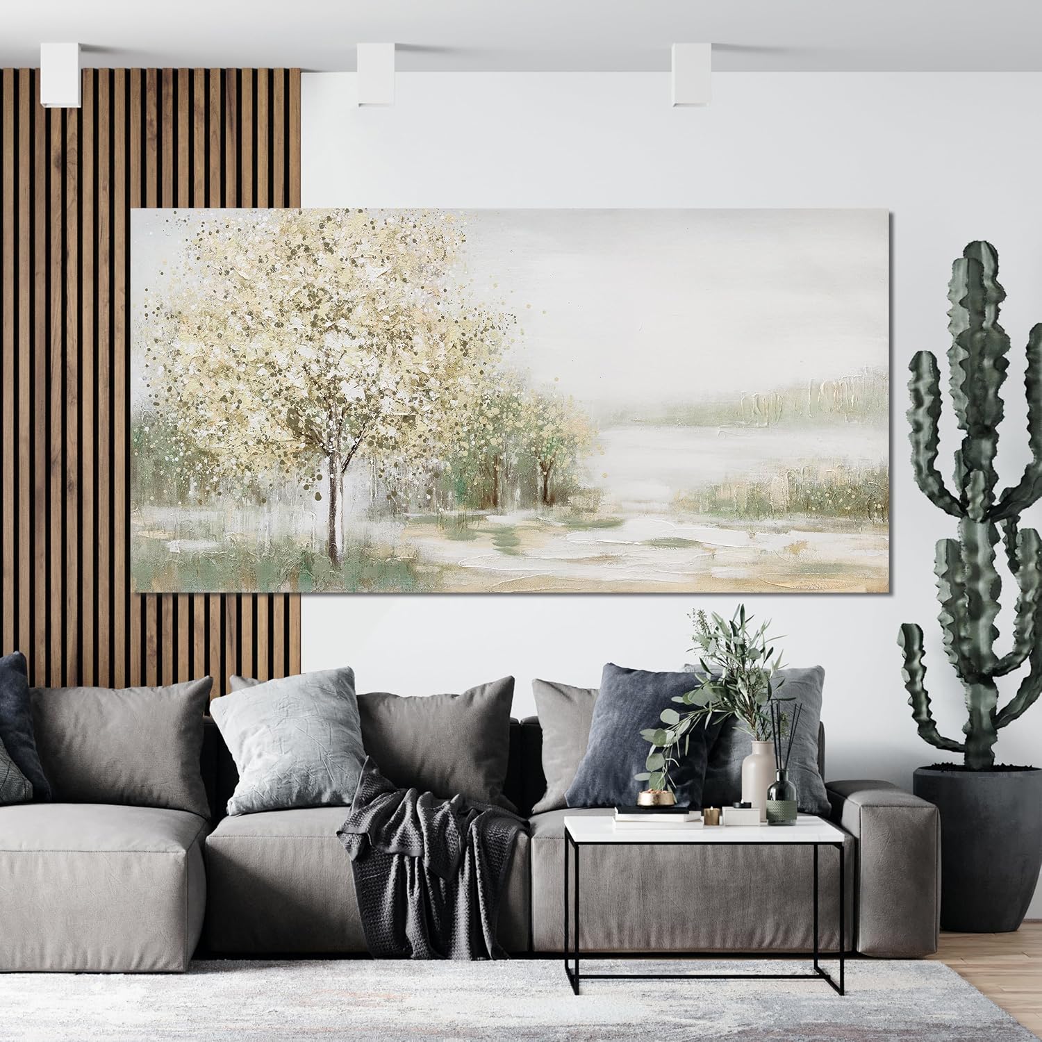 Canvas Wall Art Decor Oversized Landscape Wall Art Decor Green Wall Art for Living Room Natural Canvas Art Wall Decor Oversized Wall Art Prints For Walls Home Office Wall Decorations 39'X78'