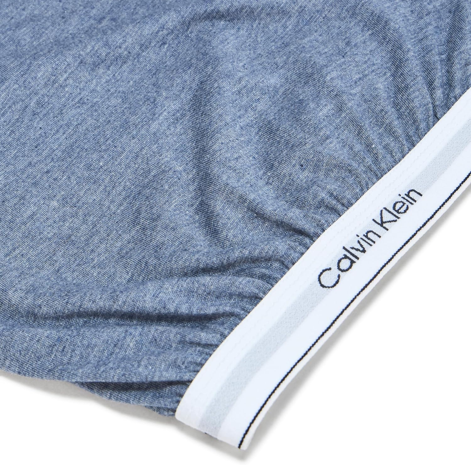 Calvin Klein - King Size Sheets Set, Naturally Soft Cotton-Blend Melange Jersey Bedding - Bed Sheets with Matching Pillowcases & Fitted Sheet (Modern Cotton Dark Blue)