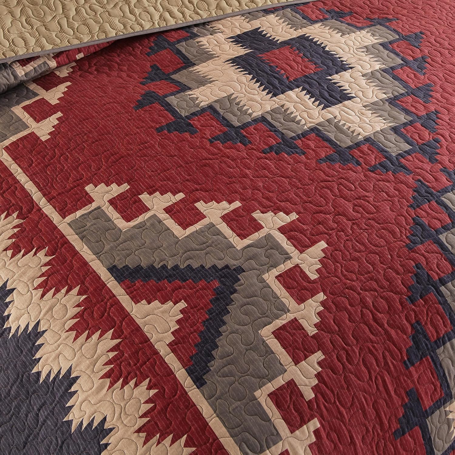 Donna Sharp King Bedding Set - 4 Piece - Mojave Southwest Quilt Set with King Quilt, Two King Pillow Shams and One Decorative Pillow - Machine Washable