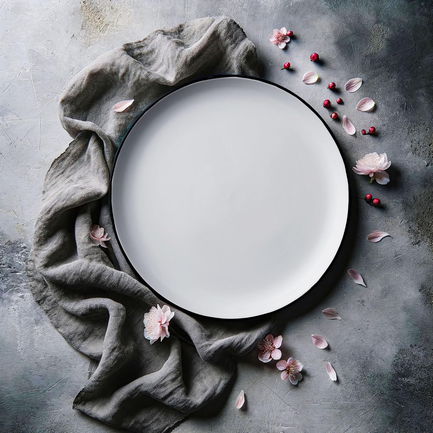 MÜLLERHEIM 903 Minimalist Collection 32-Piece Contemporary Ceramic Stoneware Dinnerware Sets for 8, Matte Frost White Plates and Bowls sets, Dinner Plates Set, Salad Dish Set, Bowls, Cup