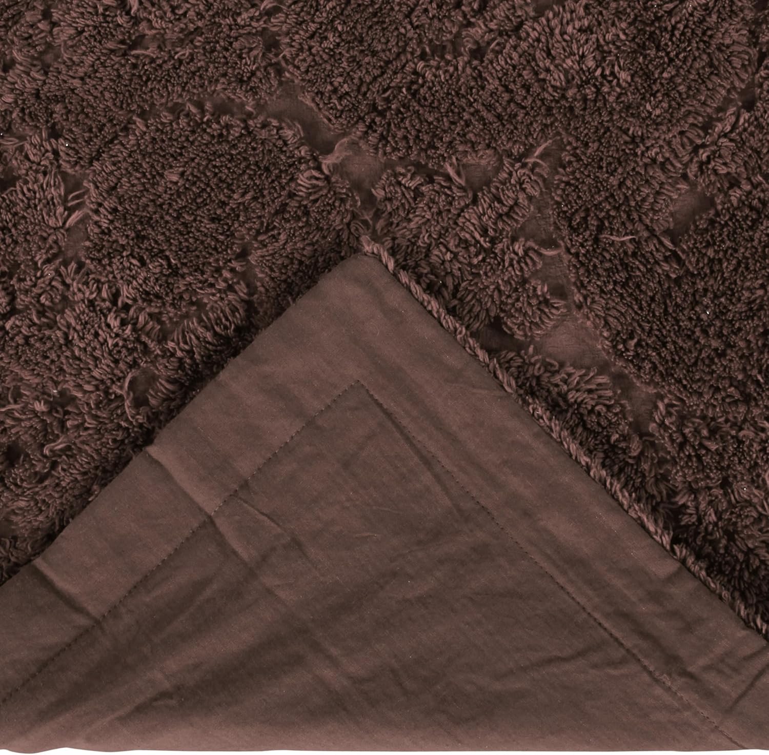 Better Trends Chenille Bedspreads Twin Size, Chocolate 100% Cotton Chenille Medallion Design Tufted Bedding Coverlet Soft Lightweight, 96'x110' with 1 PC Sham 2 Pieces Set Ashton Collection