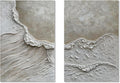 NANKAI Art Hand Painted Wave Landscape Oil Painting Contemporary Abstract Wall Art Deco 36x24 inches x2