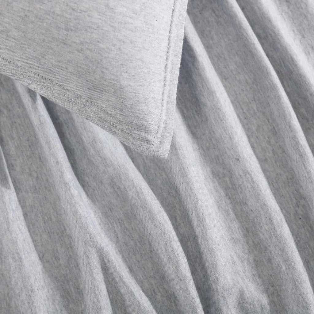 Calvin Klein - Queen Comforter Set, Soft Cotton Melange Jersey Bedding with Matching Shams, Oeko-Tex Certified (Modern Cotton Melange Grey/Blue, Queen)