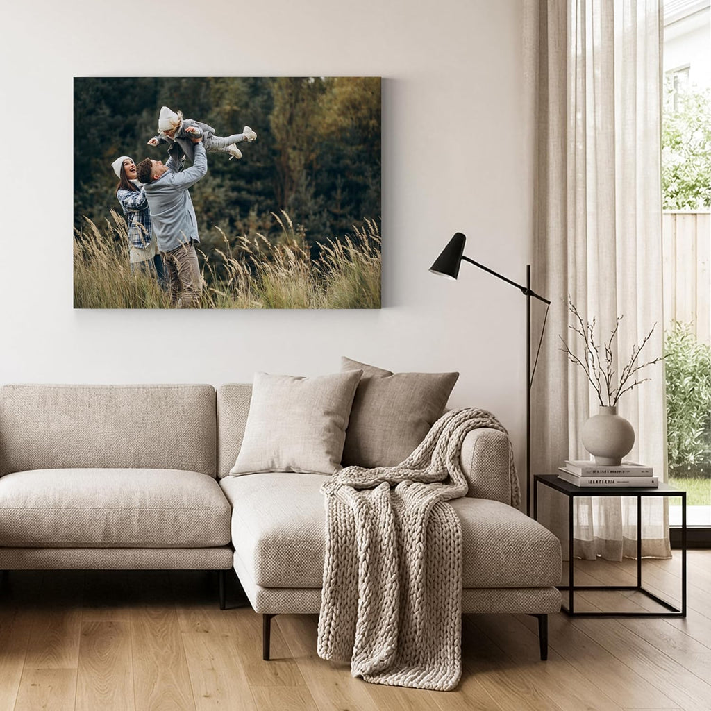 Smile Art Design Custom Canvas Print – Personalized Photo Wall Art, Made to Order in USA, Premium Canvas, Gallery Wrapped