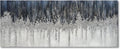 Limiyer Art Large Hand painted Abstract Oil painting Blue white Silver textured wall Art Deco Modern Abstract Art painter House Art Deco wall 24x60 inches