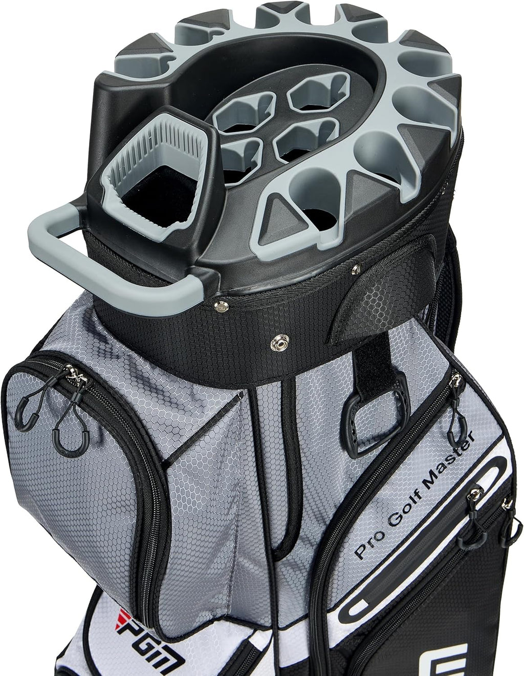 PGM Golf Cart Bag with 14 Way Organizer Divider Top, Premium Cart Bag with Handles and Rain Cover for Men